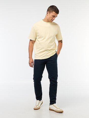 Pantaloni in maglia piqué tinta unita