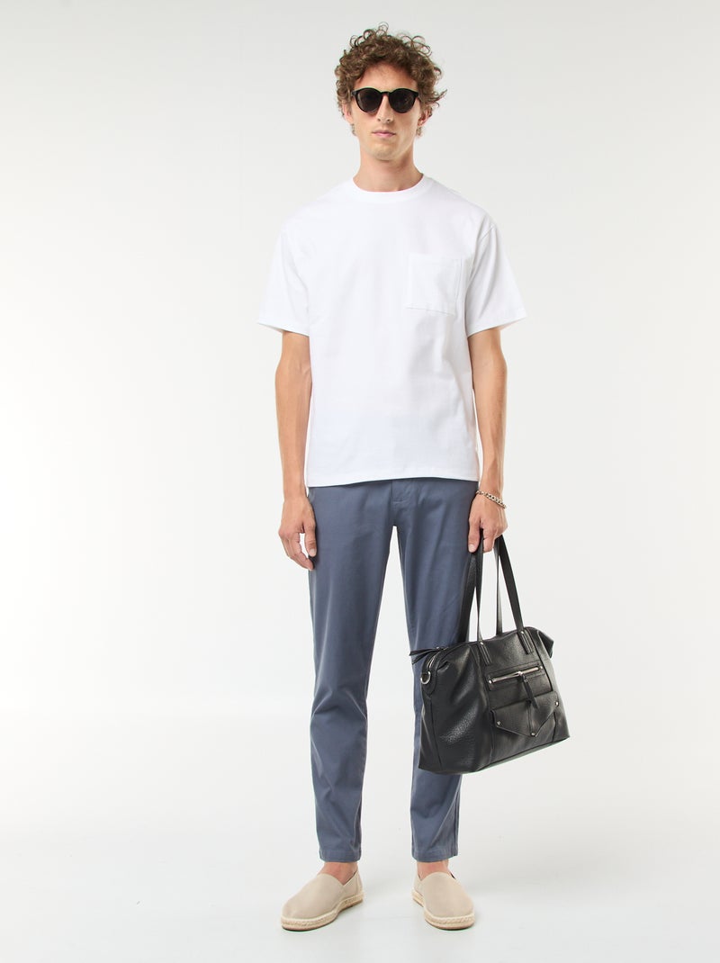 Pantaloni in maglia piqué tinta unita Grigio - Kiabi