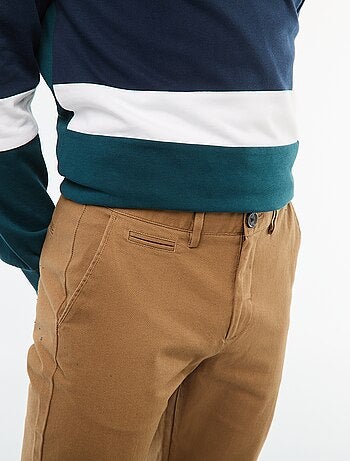 Pantaloni in maglia piqué tinta unita