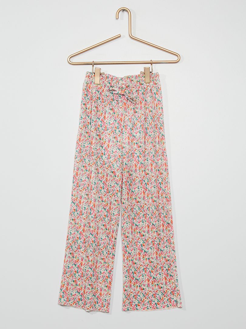 Pantaloni in maglia plissettata BEIGE - Kiabi