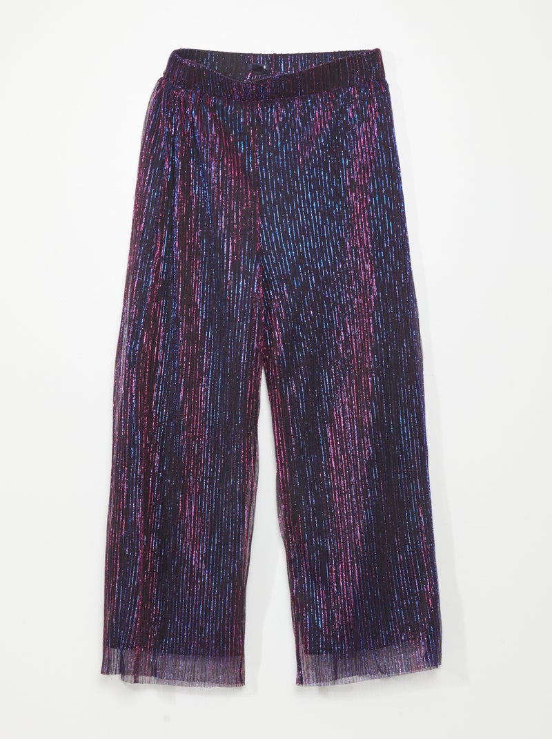 Pantaloni in maglia plissettata VIOLA - Kiabi