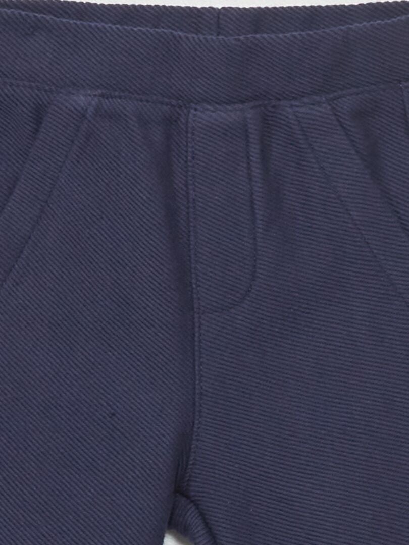 Pantaloni in maglia sergé - blu nero - Kiabi