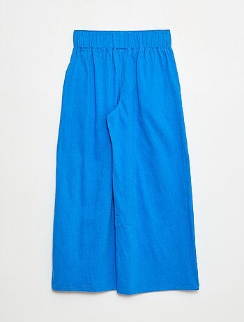 Pantaloni in maglia stropicciata di cotone