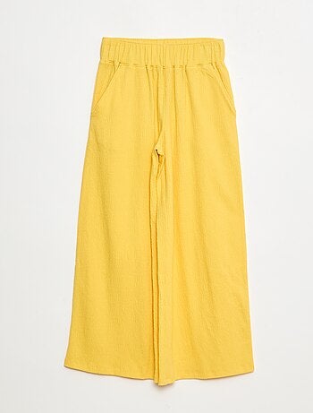 Pantaloni in maglia stropicciata di cotone