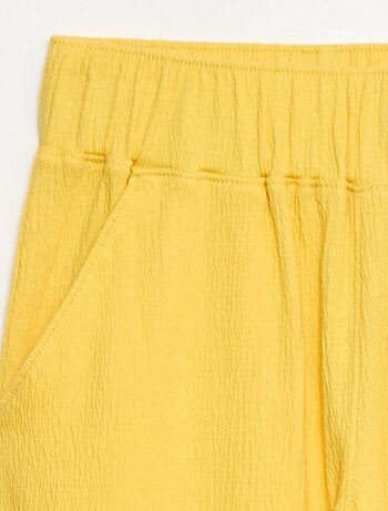 Pantaloni in maglia stropicciata di cotone