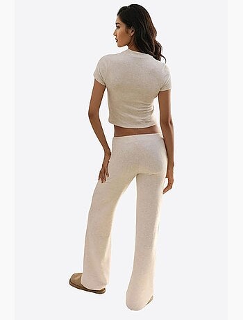Pantaloni in maglia testurizzata morbida con vita elasticizzata hiccup