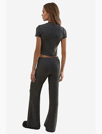 Pantaloni in maglia testurizzata morbida con vita elasticizzata hiccup