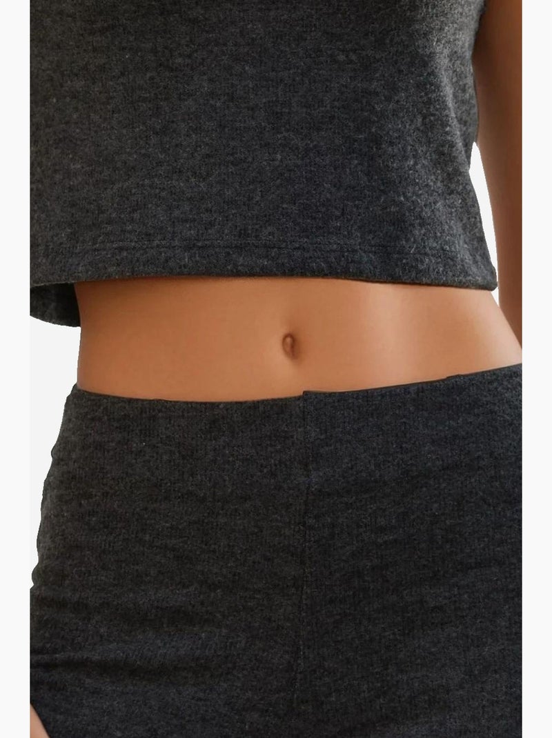 Pantaloni in maglia testurizzata morbida con vita elasticizzata hiccup Grigio scuro - Kiabi