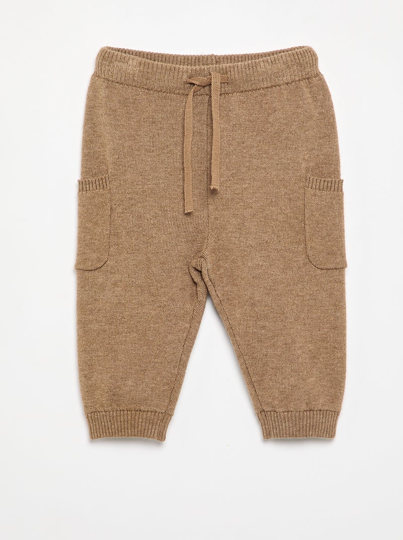 Pantaloni in maglia tinta unita Marrone - Kiabi