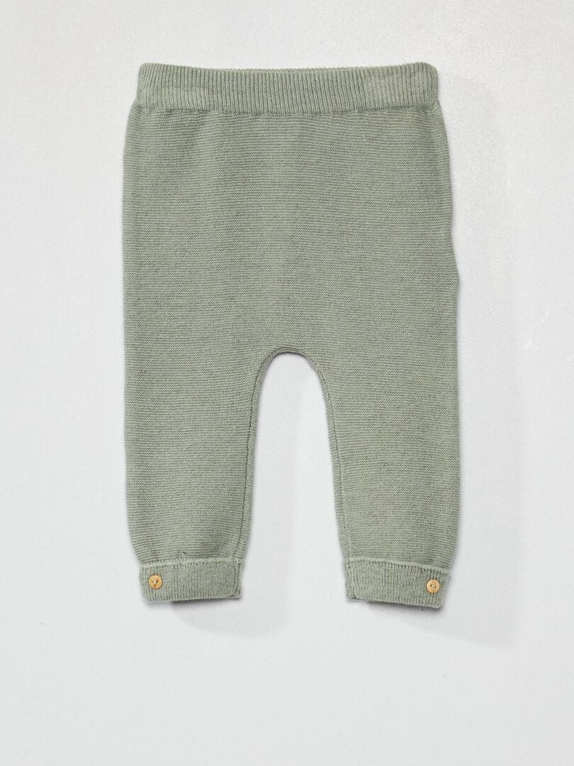 Pantaloni in maglia verde grigio - Kiabi