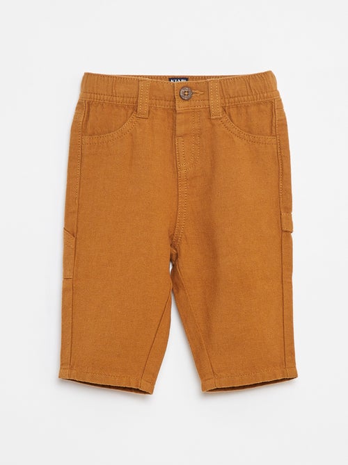 Pantaloni in misto lino - Kiabi