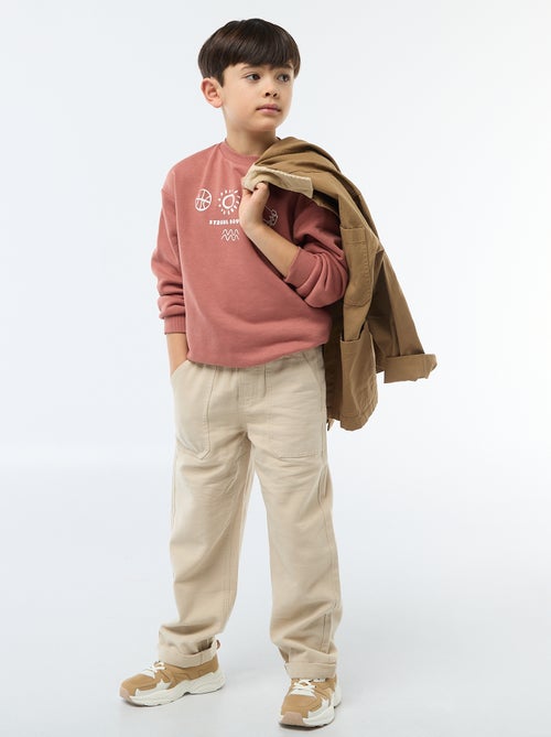 Pantaloni in misto lino - Kiabi