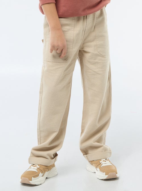 Pantaloni in misto lino - Kiabi