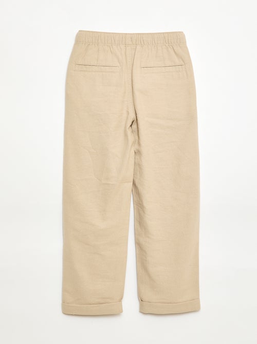 Pantaloni in misto lino - Kiabi