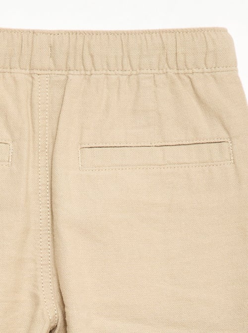 Pantaloni in misto lino - Kiabi