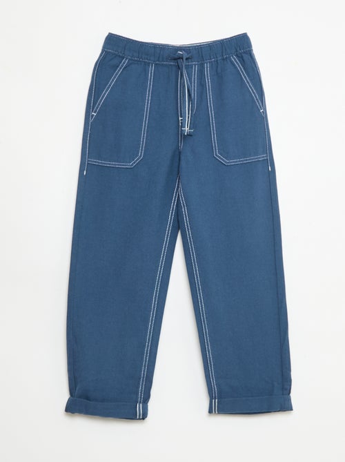 Pantaloni in misto lino - Kiabi