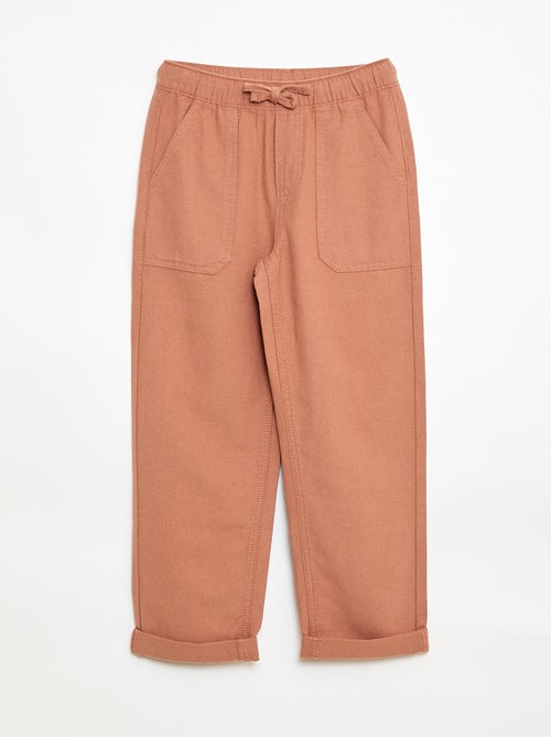 Pantaloni in misto lino - Kiabi