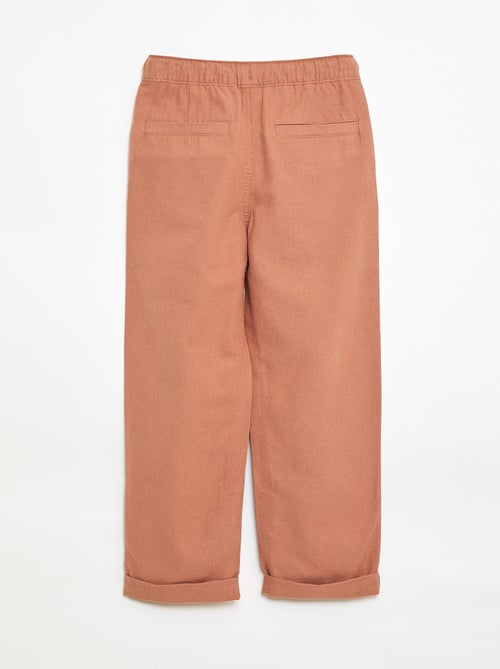 Pantaloni in misto lino - Kiabi