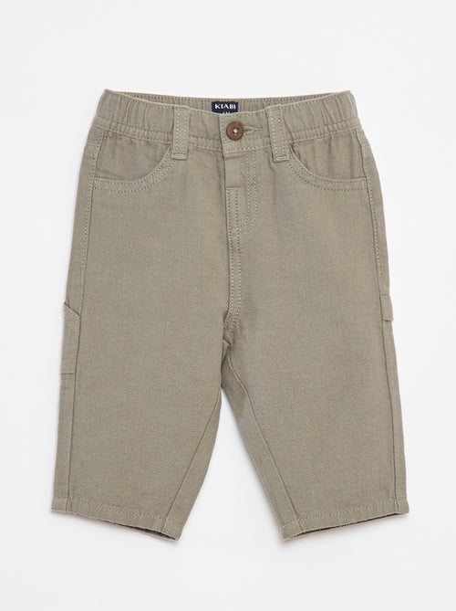Pantaloni in misto lino - Kiabi