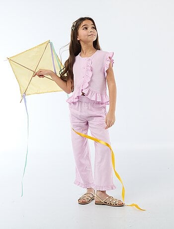 Pantaloni in misto lino