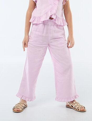 Pantaloni in misto lino