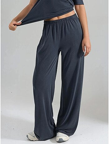 Pantaloni in modal a gamba dritta con vita elasticizzata busem