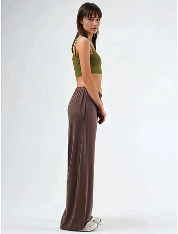Pantaloni in modal a gamba dritta con vita elasticizzata busem