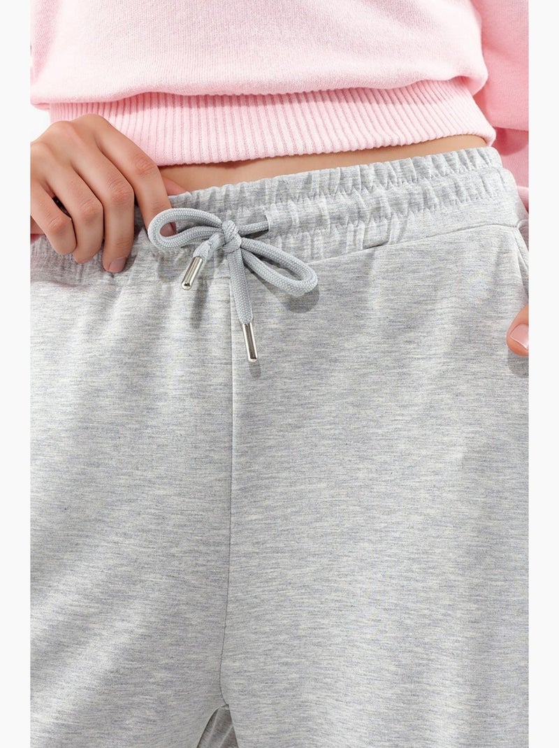 Pantaloni in modal a vita media e gamba ampia busem Grigio chiaro - Kiabi