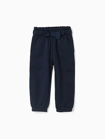 Pantaloni in pile paperbag con fiocco decorativo