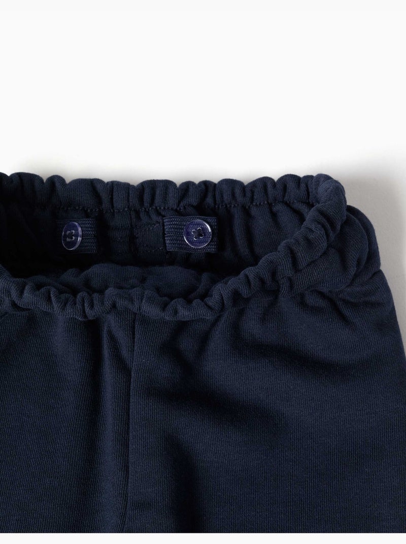 Pantaloni in pile paperbag con fiocco decorativo Blu scuro - Kiabi