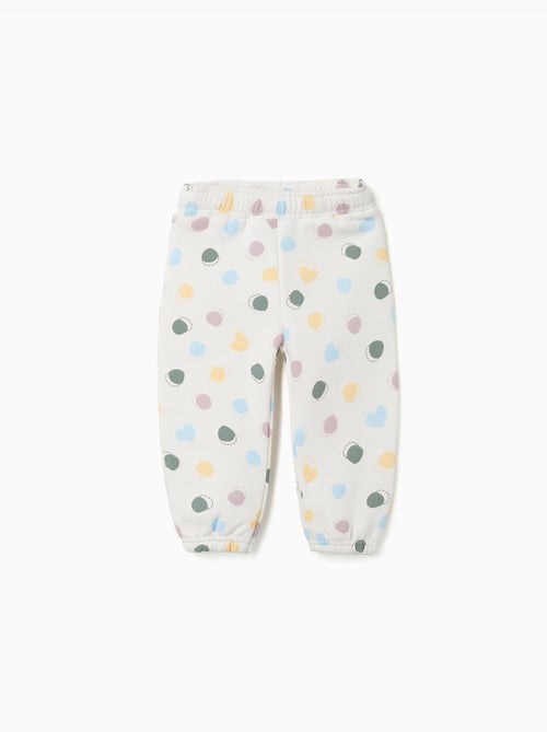Pantaloni in pile spazzolato con motivo a pois - Kiabi