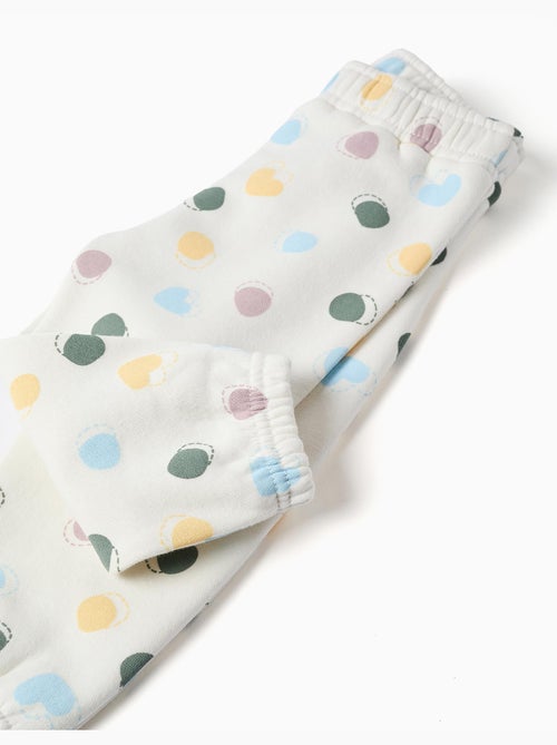Pantaloni in pile spazzolato con motivo a pois - Kiabi
