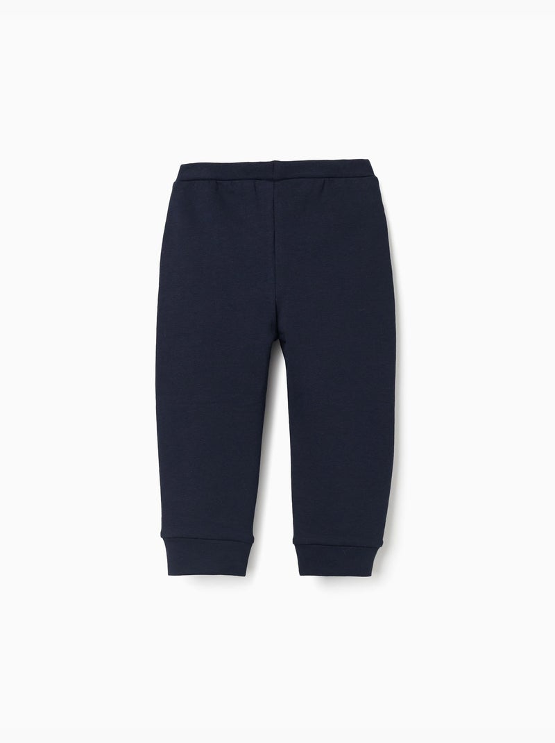 Pantaloni in pile spazzolato con stampa di cuore Blu scuro - Kiabi