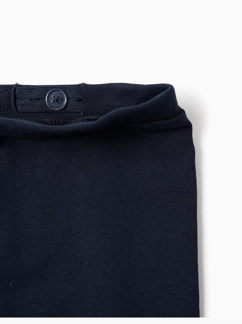 Pantaloni in pile spazzolato con stampa di cuore Blu scuro - Kiabi