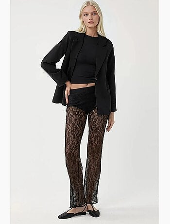 Pantaloni in pizzo a vita alta svasati hiccup