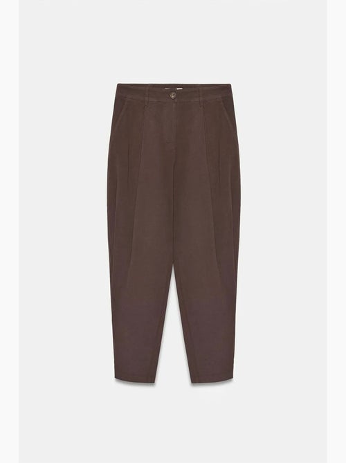 Pantaloni in popeline a vita alta a gamba ampia da donna dilvin - Kiabi Pantaloni in popeline a vita alta a gamba ampia da donna dilvin - Kiabi
