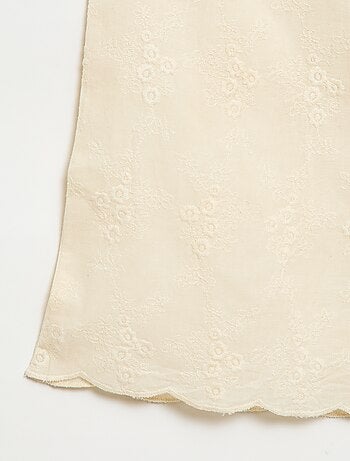 Pantaloni in popeline con ricami