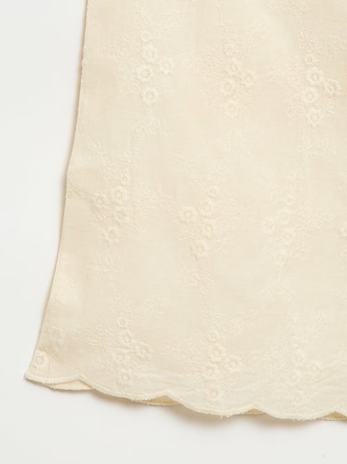 Pantaloni in popeline con ricami - Kiabi