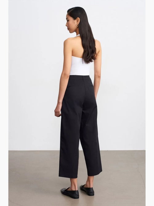 Pantaloni in popeline di cotone a vita alta e gamba ampia dilvin - Kiabi Pantaloni in popeline di cotone a vita alta e gamba ampia dilvin - Kiabi
