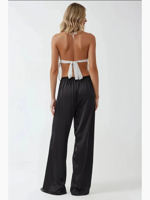 Pantaloni in raso a gamba ampia ana hiccup - Kiabi