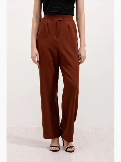 Pantaloni in raso a vita alta a gamba ampia con pieghe bdart - Kiabi Pantaloni in raso a vita alta a gamba ampia con pieghe bdart - Kiabi