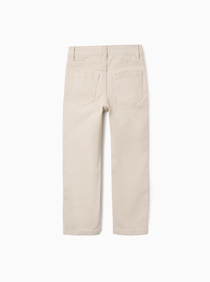 Pantaloni in saffiano 'slim fit' Beige chiaro - Kiabi