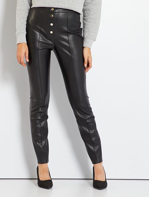Pantaloni in similpelle - nero - Kiabi - 15.00€
