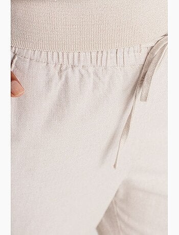 Pantaloni in tencel a gamba ampia con vita con coulisse dilvin