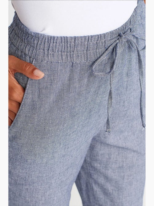 Pantaloni in tencel a gamba ampia con vita con coulisse dilvin - Kiabi Pantaloni in tencel a gamba ampia con vita con coulisse dilvin - Kiabi