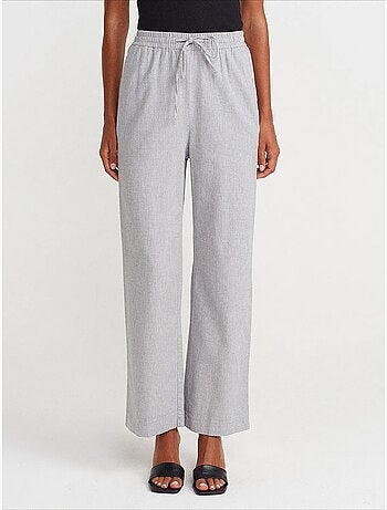 Pantaloni in tencel a gamba ampia con vita con coulisse dilvin