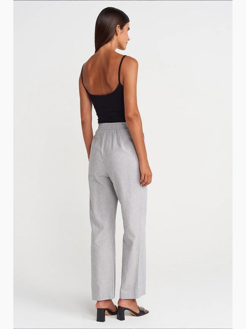 Pantaloni in tencel a gamba ampia con vita con coulisse dilvin - Kiabi Pantaloni in tencel a gamba ampia con vita con coulisse dilvin - Kiabi