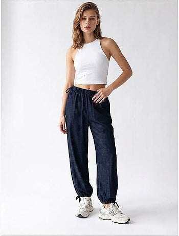 Pantaloni in tencel a gamba dritta mixray