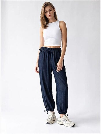 Pantaloni in tencel a gamba dritta mixray