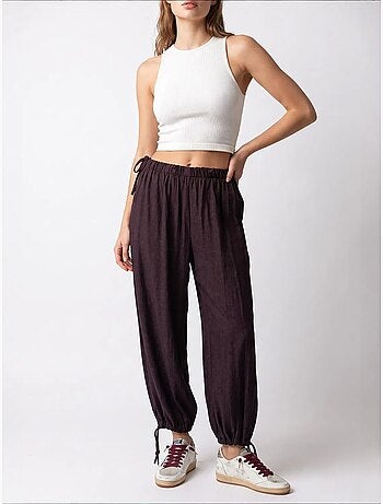 Pantaloni in tencel a gamba dritta mixray